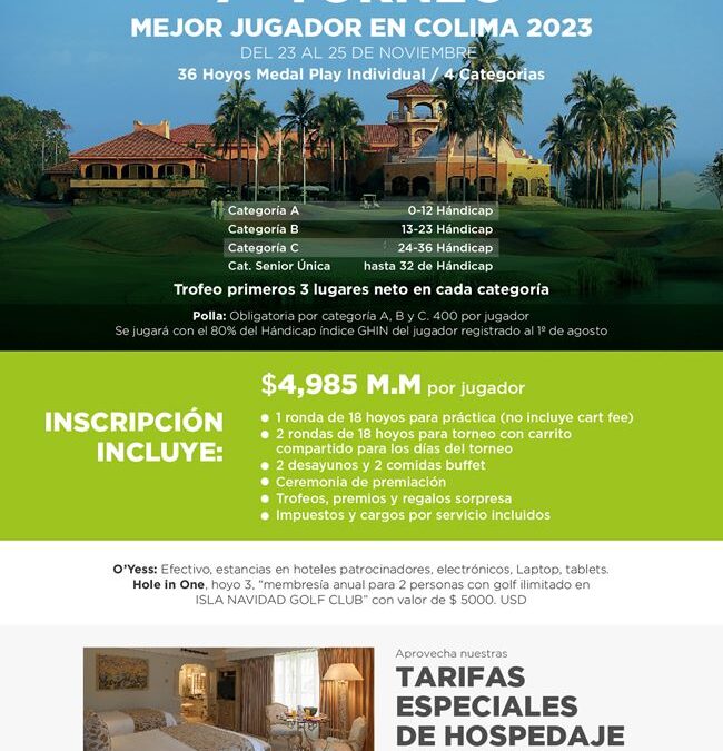 7°  Torneo Mejor Jugador en Colima 2023