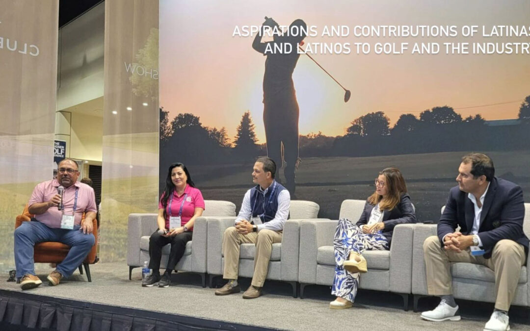 Latinas y latinos en la industria del golf reunidos en el PGA Show