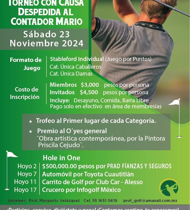Torneo con Causa Despedida al Contador Mario