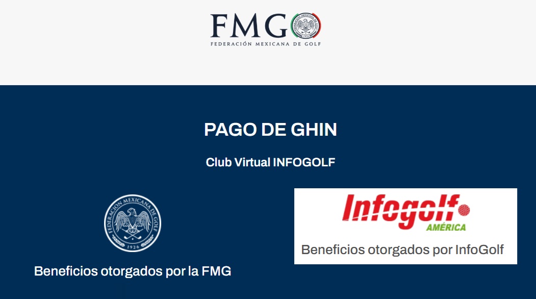 Obtén tu GHIN (FMG) a través de Infogolf