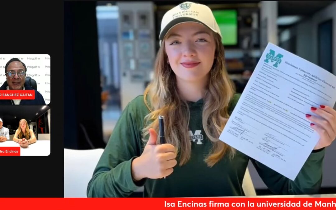 Isabela Encinas firma con la Universidad de Manhattan