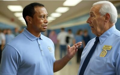Durante una visita a su antigua escuela secundaria, Tiger Woods se quedó atónito al descubrir que su querido conserje