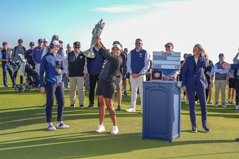 U.S. Women’s Amateur, la batalla final por el título se definió entre dos estadunidenses, Megha Ganne y Brooke Biermann.