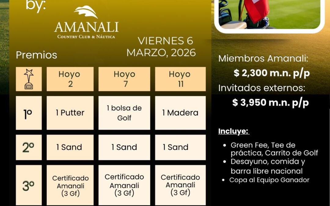 Torneo de Golf de Naciones y Empresas 2026 en Amanali