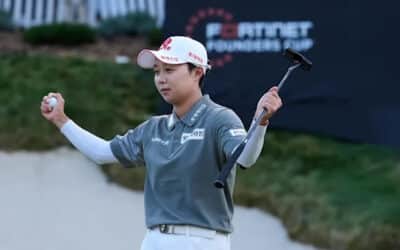 LPGA, la coreana Hyo Joo Kim se sostuvo al frente en forma dramática, en el Fortinet Founders Cup