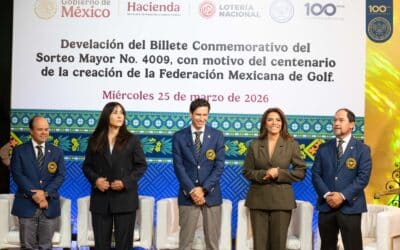 Lanzan billete de lotería por los 100 años de la Federación Mexicana de Golf,