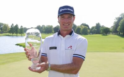 Korn Ferry Tour, el canadiense Drew Nesbitt logró esta tarde del domingo su primer título en este circuito de ascenso